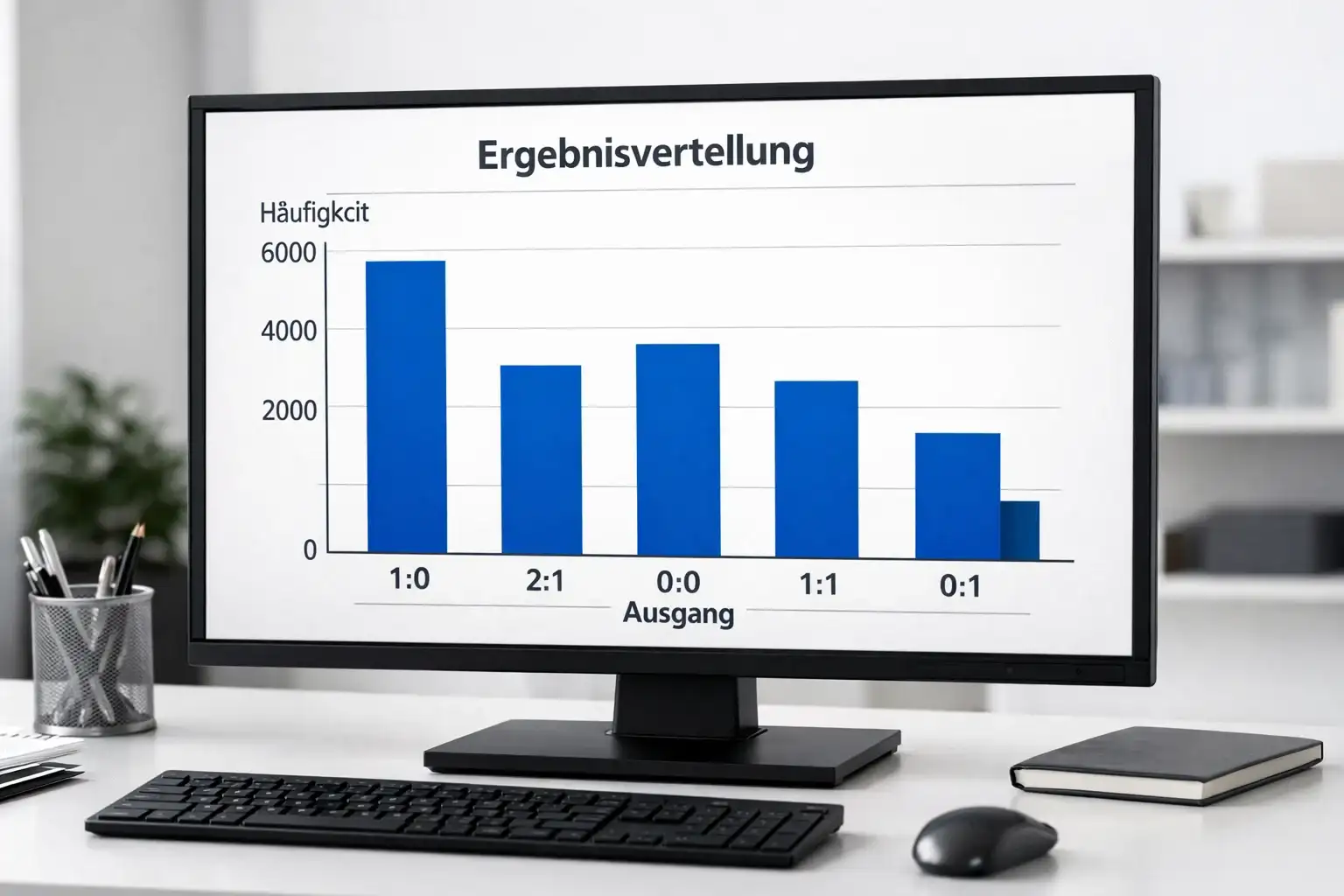Histogramm einer Simulationsergebnisverteilung