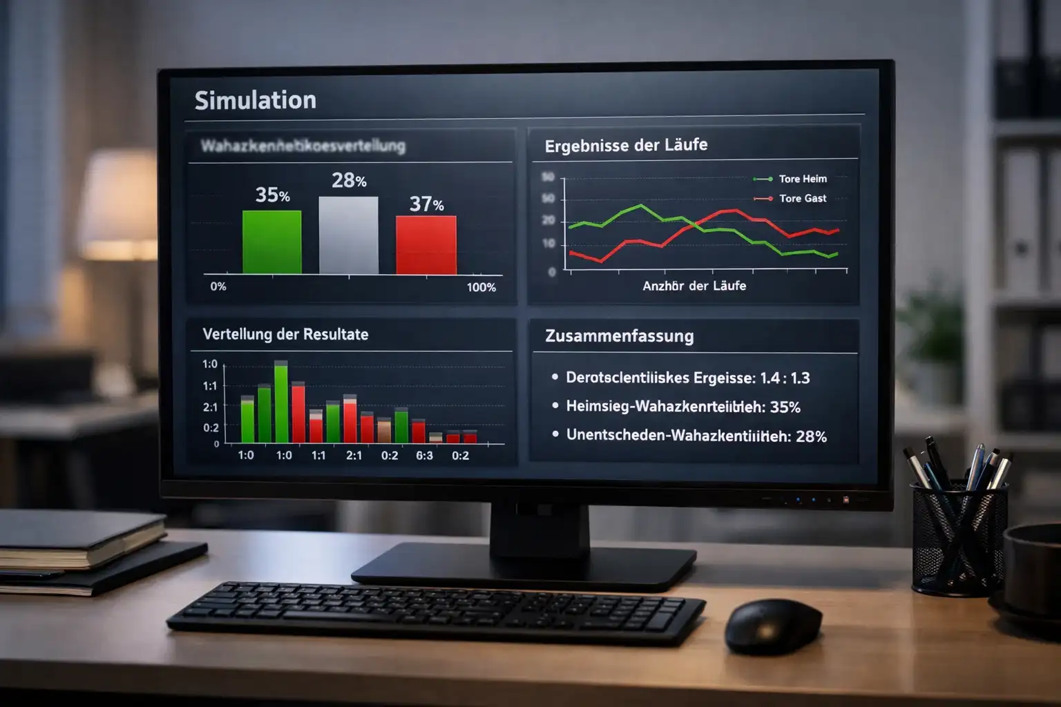 Computergestützte Simulation für Fußballprognosen
