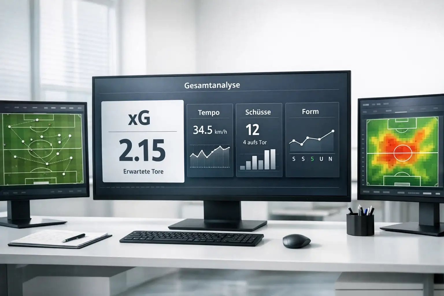 Moderne Fußballanalyse mit Daten und Statistiken